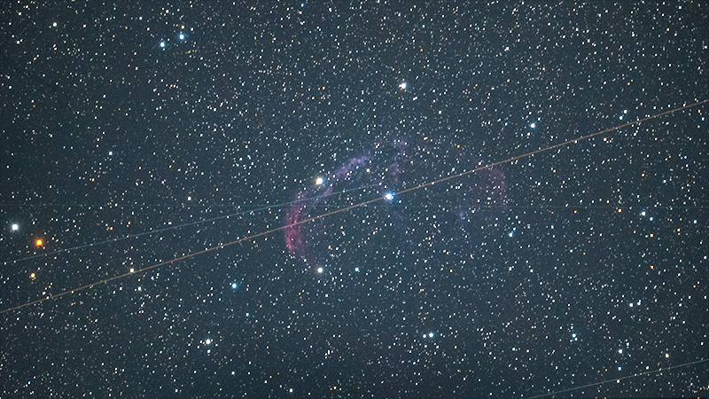 Starlink and the Crescent Nebula